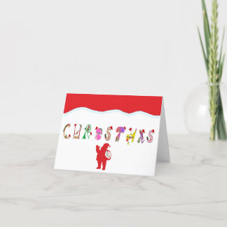 Carte De Remerciements Noël Père Noël Casquettes
