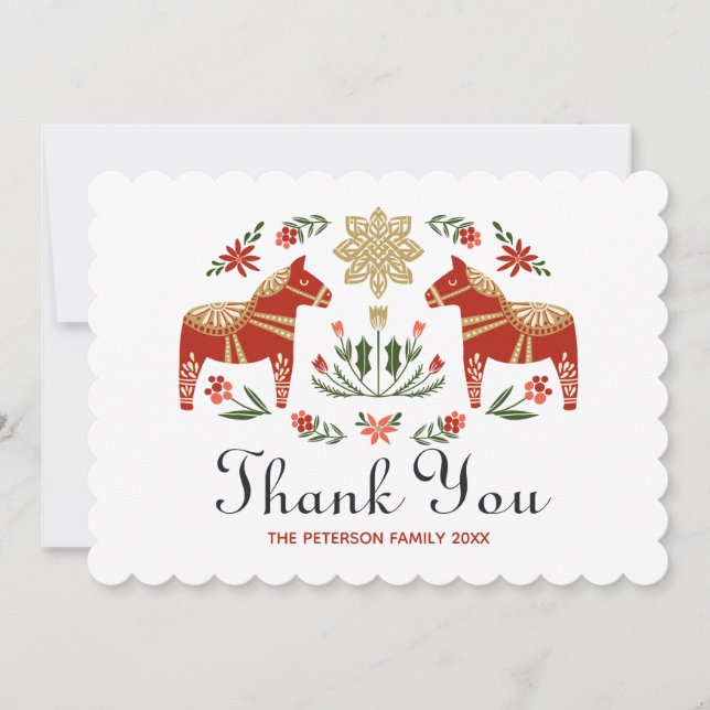 Carte De Remerciements Noël Scandi (Devant)
