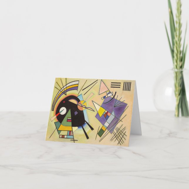 Carte De Remerciements Noir et violet par Wassily Kandinsky (Devant)