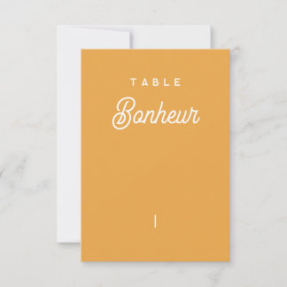 Carte De Remerciements Nom de table Colorus - Orange