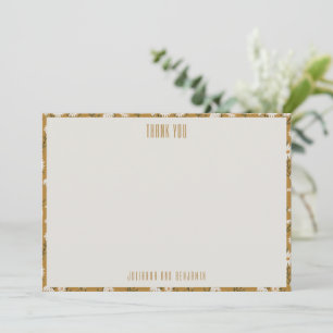 Carte De Remerciements Noms de mariage personnalisés Fleurs de marguerite