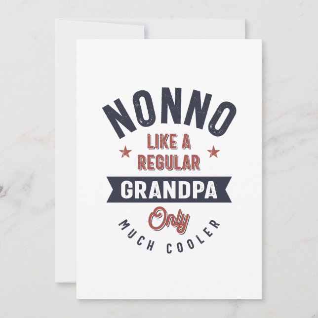 Carte De Remerciements Nonno comme un grand-père régulier seulement beauc (Devant)