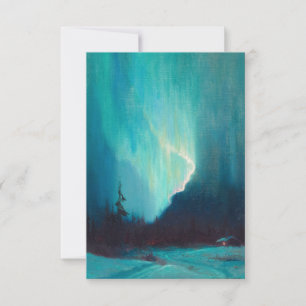 Carte De Remerciements Northern Lights, Juneau, Alaska par Sydney Laurenc