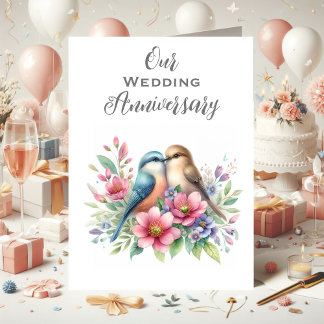 Carte De Remerciements Nos Inséparables de l'anniversaire Mariage