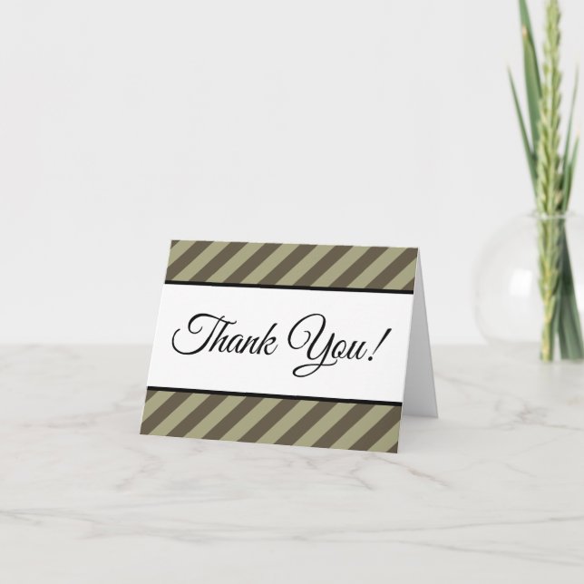 Carte De Remerciements Nostalgique et traditionnel "Merci !" (Devant)