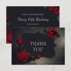 Carte De Remerciements Nostalgique gothique Amour Anniversaire