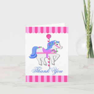 Carte De Remerciements Note de cheval de carrousel