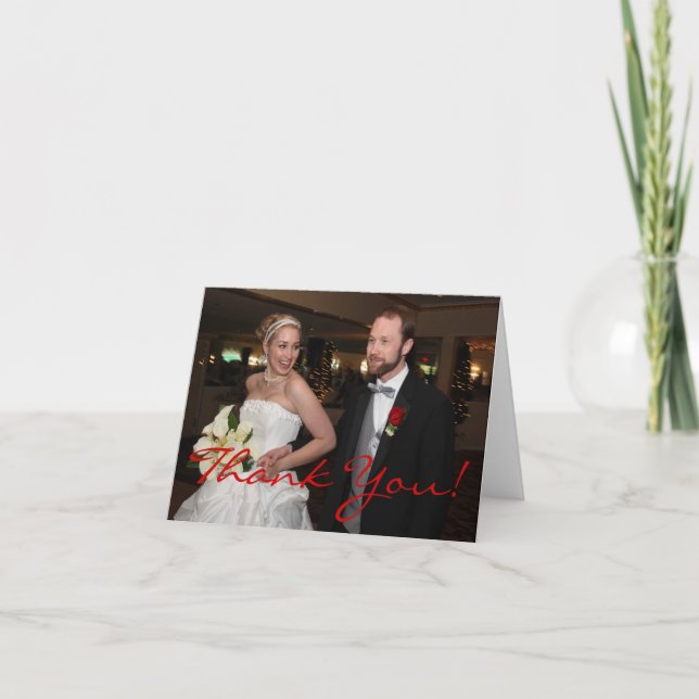 Carte De Remerciements Note de remerciement du mariage (Devant)