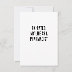 Carte De Remerciements Note Rx : Ma vie en tant que pharmacien