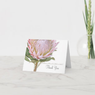 Carte De Remerciements Notes de remerciement Floral Moderne Pink Protea F