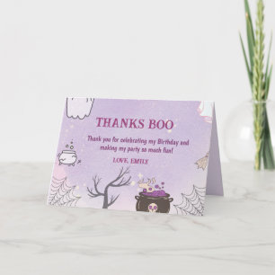 Carte De Remerciements Notre Petit Boo Halloween 1er Anniversaire