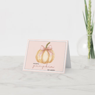 Carte De Remerciements Notre Petit Citrouille sur le Chemin Baby Shower d