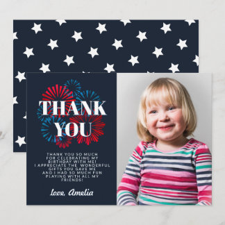 Carte De Remerciements Notre Petit Pyromane  Fête d'anniversaire du 14 ju
