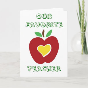Carte De Remerciements Notre professeur préféré