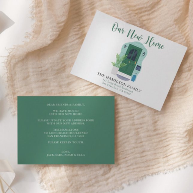 Carte De Remerciements Nous avons déménagé notre nouvelle maison Faire-pa (Créateur téléchargé)