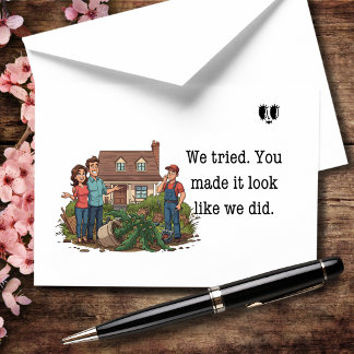 Carte De Remerciements Nous avons essayé, vous avez fait en sorte que cel