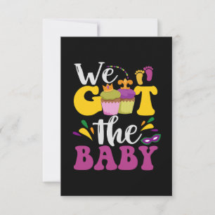 Carte De Remerciements Nous Avons Obtenu Bébé Mignonne Grossesse Mardi Gr