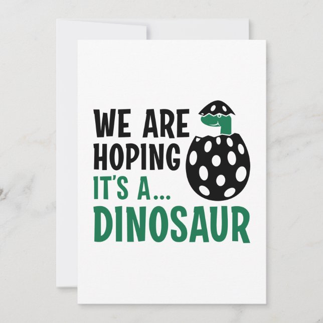 Carte De Remerciements Nous espérons que c’est un dinosaure (Devant)