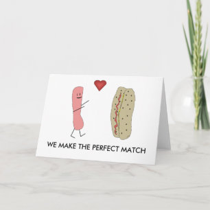Carte De Remerciements Nous Faisons Le Parfait Match Funny Hotdog Card