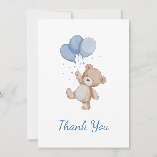 Carte De Remerciements Nous pouvons attendre le Baby shower (Devant)