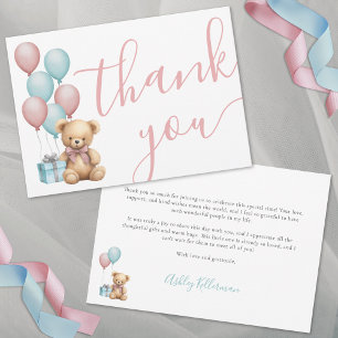 Carte De Remerciements Nous pouvons attendre le Baby shower de l'ours