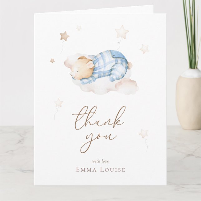 Carte De Remerciements Nous pouvons attendre Teddy Bear sur le Baby showe (Devant)