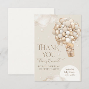 Carte De Remerciements Nous pouvons attendre un Baby shower neutre pour l