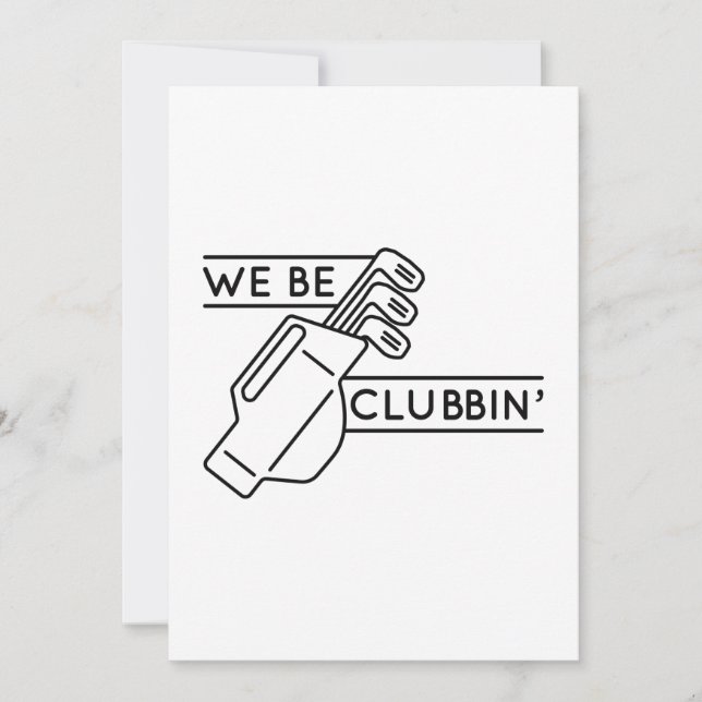 Carte De Remerciements Nous Sommes Des Clubbin" (Devant)