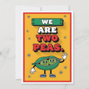 Carte De Remerciements Nous sommes deux petits pois mignon amateur de jeu
