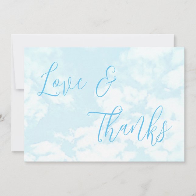 Carte De Remerciements Nous sommes sur le Baby shower Cloud Nine (Devant)