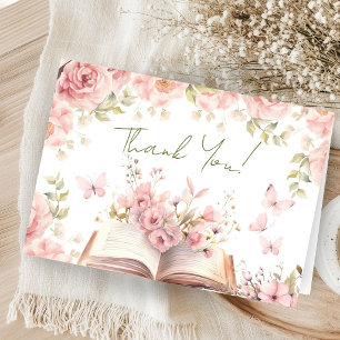 Carte De Remerciements Nouveau Livre de Conte Fête de Naissance Rose Cart
