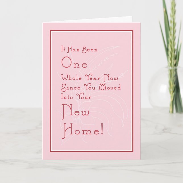 Carte De Remerciements Nouvel anniversaire de la première année en rose (Devant)