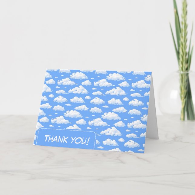 Carte De Remerciements Nuages (Devant)