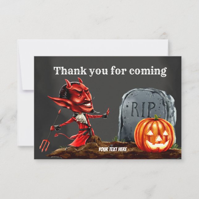 Carte De Remerciements Nuit Spooktaculaire (Devant)