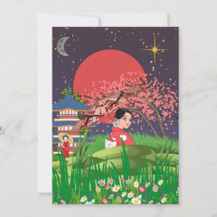Carte De Remerciements Nuits japonaises