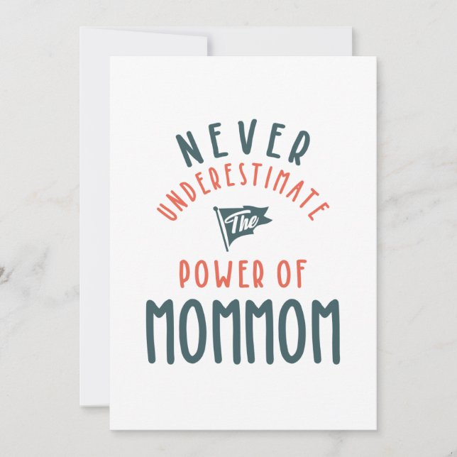 Carte De Remerciements N'underestimez Jamais Le Pouvoir De MomMom (Devant)