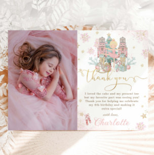 Carte De Remerciements Nutcracker Winter Onederland 1er anniversaire Phot