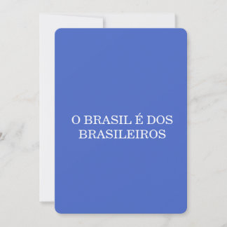 Carte De Remerciements Ô Brésil et des Brésiliens Patriotique Brésilien