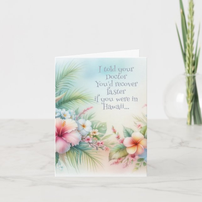 Carte De Remerciements Obtenez bien bientôt avec le sourire : Funny Get W (Devant)