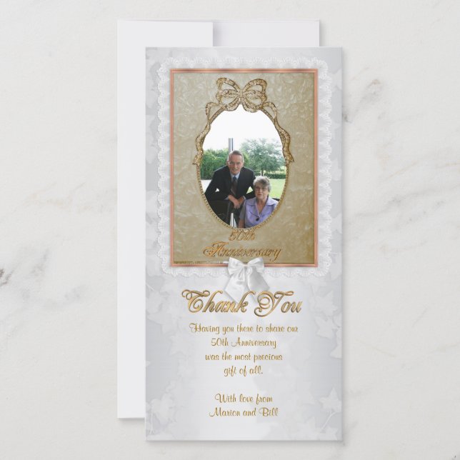 Carte de remerciements occasion spéciale avec phot (Devant)