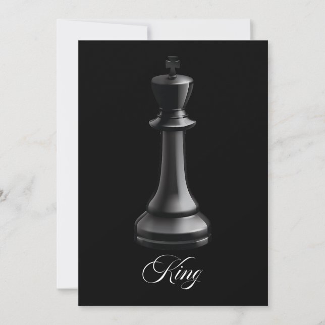 Carte De Remerciements OEuvre d'échecs du roi OEuvre d'Halloween (Devant)