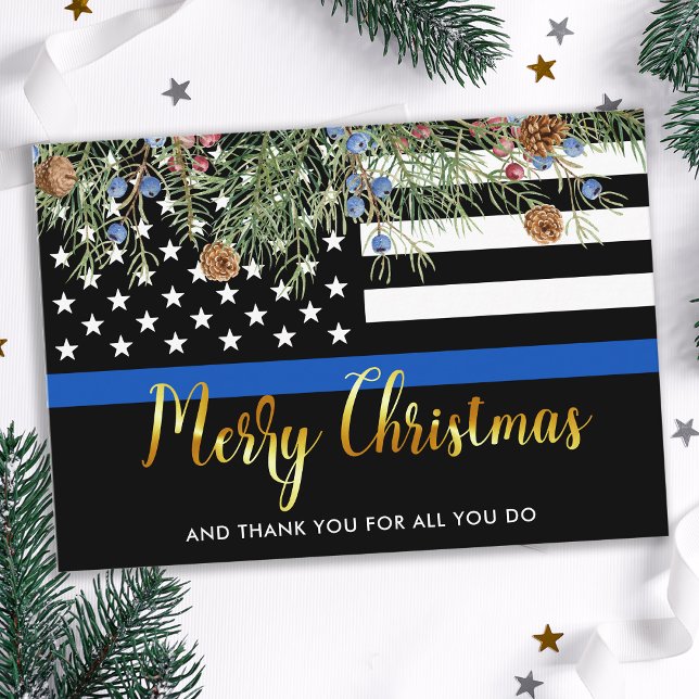 Carte De Remerciements Officier de police application de la loi Joyeux No (Créateur téléchargé)
