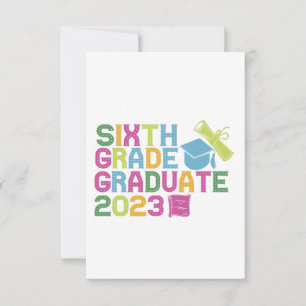 Carte De Remerciements Offre de vacances de sixième année 2023 Graduate