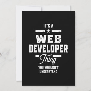 Carte De Remerciements Offre d'emploi du développeur Web