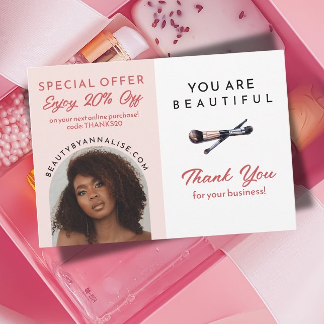 Carte De Remerciements Offre spéciale Make Up Artist Appréciation pour le (Créateur téléchargé)