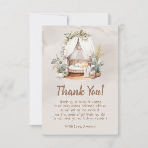 Carte De Remerciements Oh Baby Boho Nursery nook Baby shower