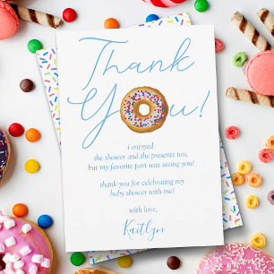 Carte De Remerciements Oh Baby Donut Saupoudrer les garçons Baby shower