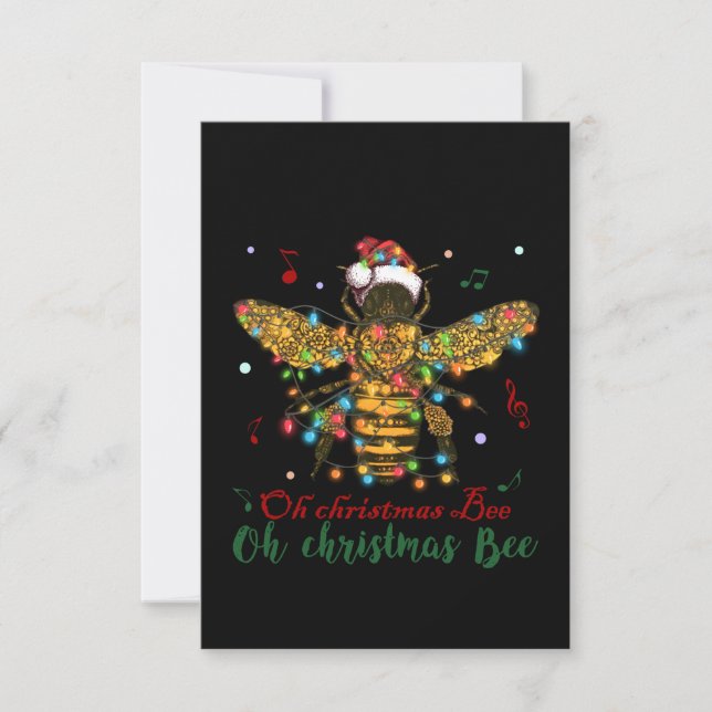 Carte De Remerciements Oh Christmas Bee| Oh Christmas Bee (Devant)