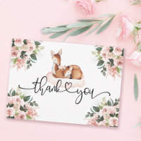 Oh Deer Baby shower Aquarelle rose Floral