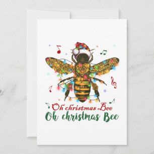 Carte De Remerciements Oh Joyeux cadeau d'abeille de Noël